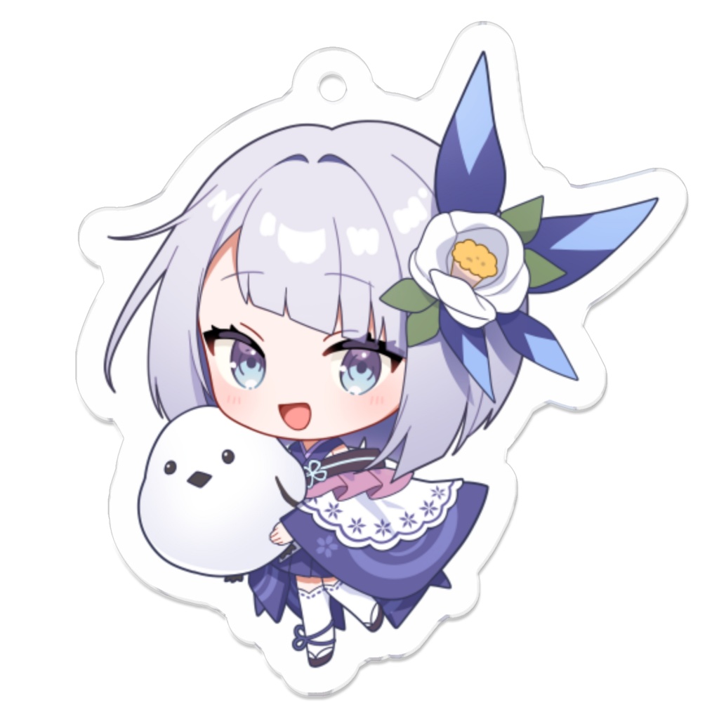 雪ノまいｘシマエナガ！アクリルキーホルダー（にこver.）