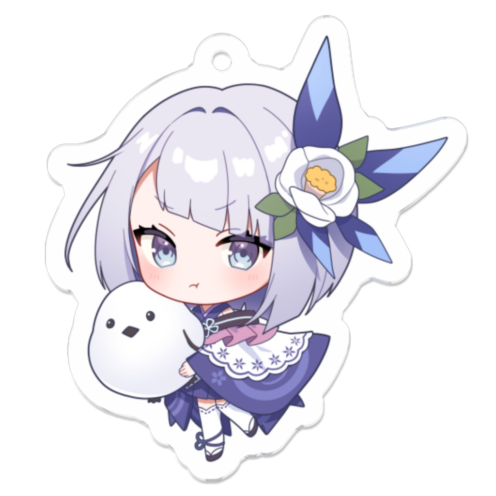 雪ノまいｘシマエナガ！アクリルキーホルダー（おこver.）