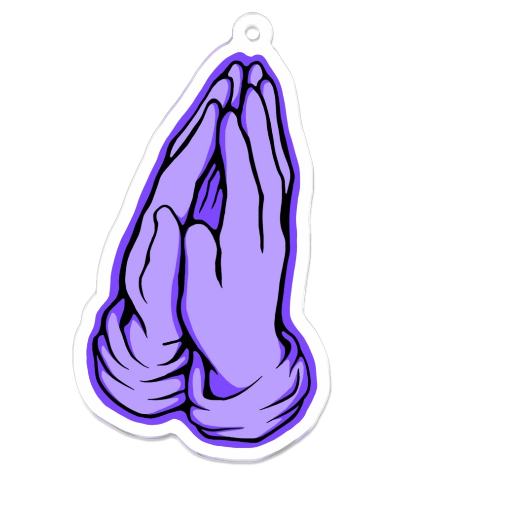 Praying hands purple