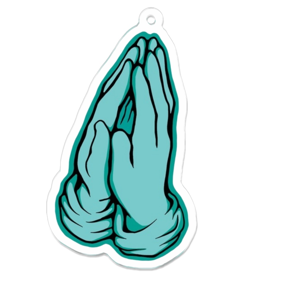 Praying hands green