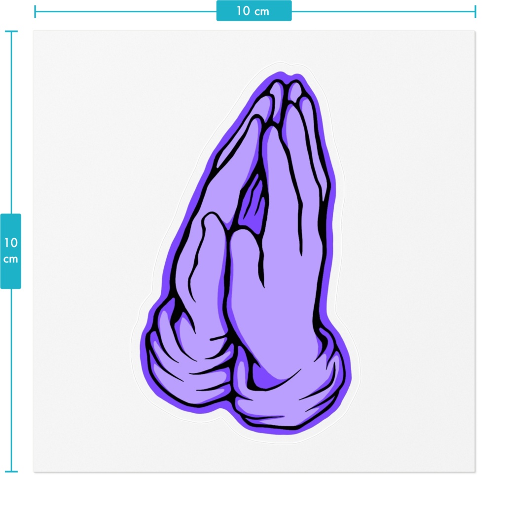 Praying hands purple