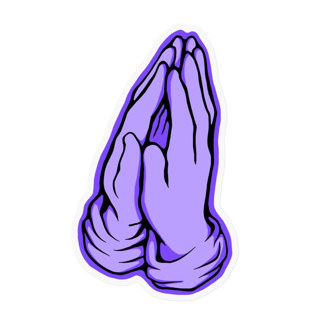 Praying hands purple