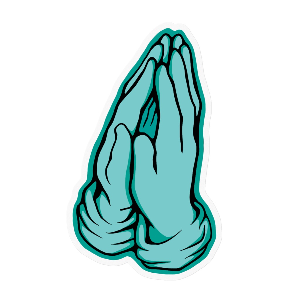 Praying hands green