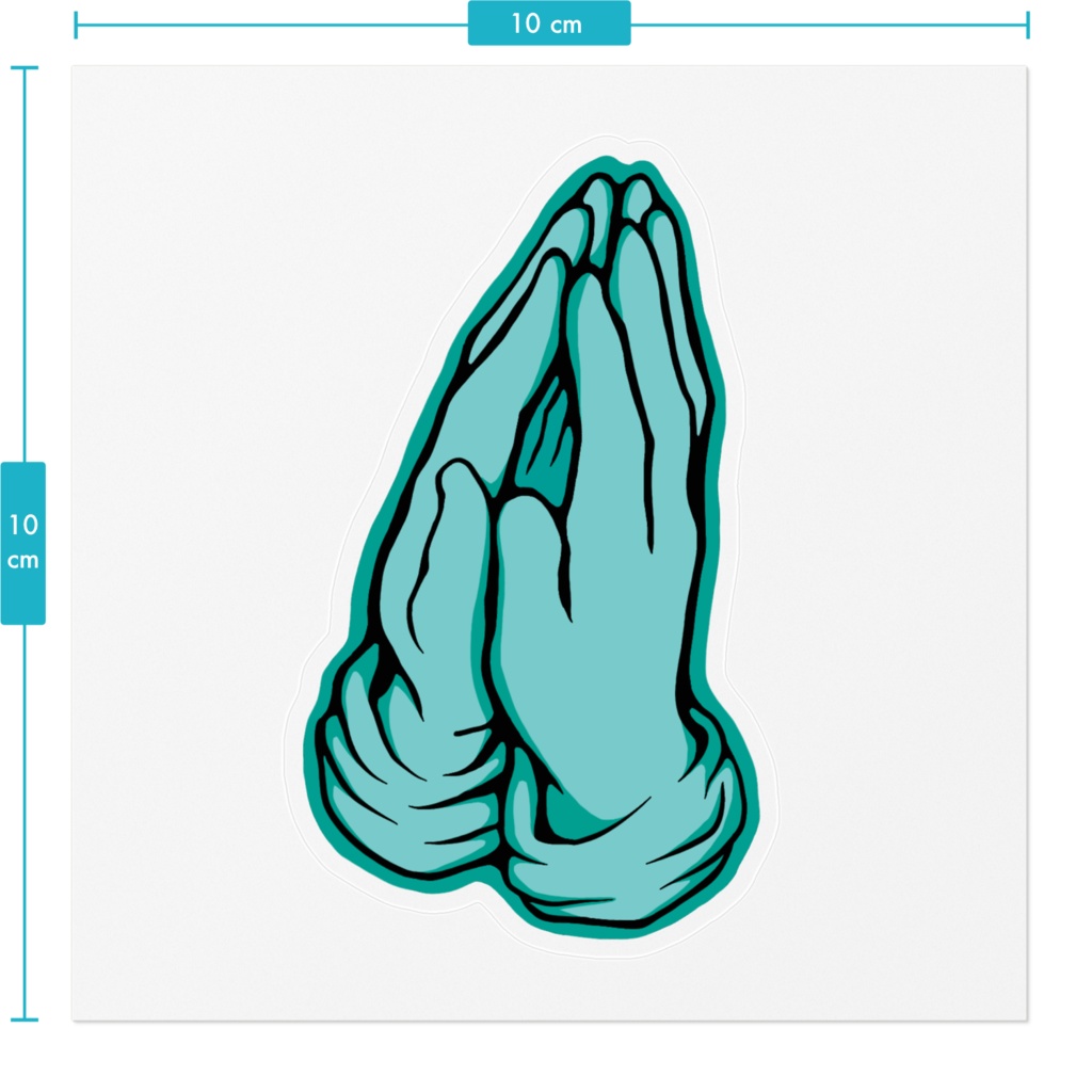 Praying hands green