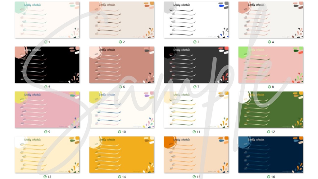 【FREE,無料,免費】stream schedule スケジュール 週間表 (90 colors included, 90色)