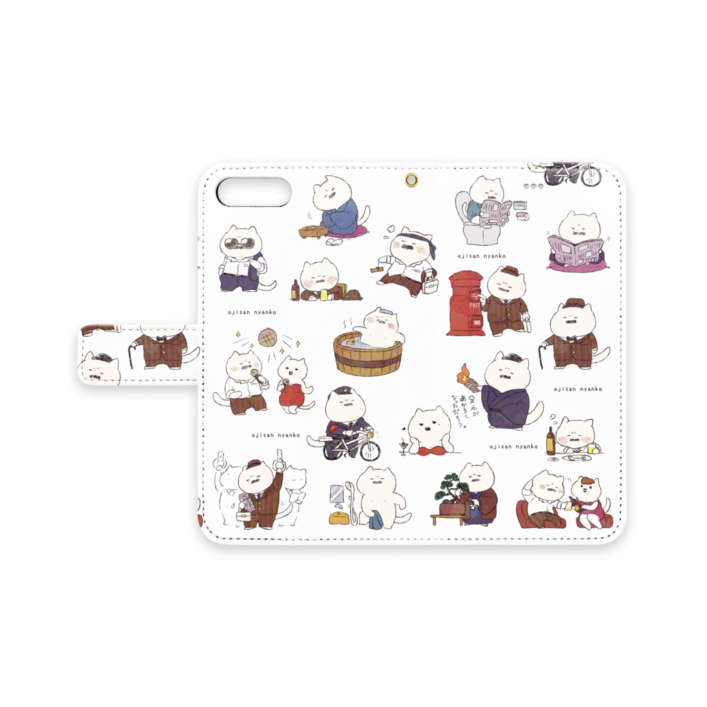 おじさんにゃんこiPhoneケース