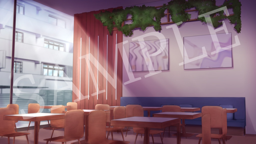 【背景】カフェ 【ゲーム/TRPG背景素材/CoC/ココフォリア】