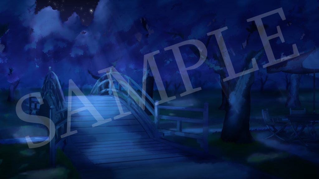 桜公園 背景 - Background Cherry Blossom Park