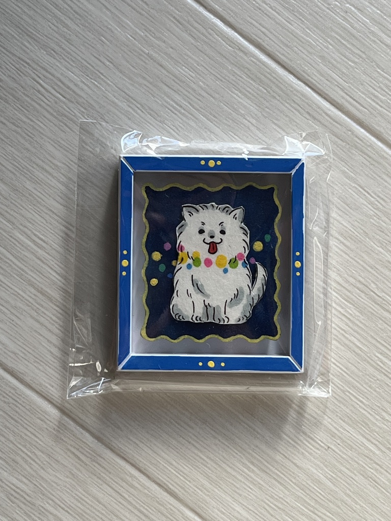原画マグネットフレーム５×6cm（光る犬）