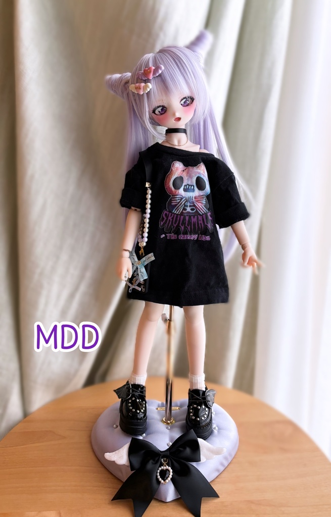 1/4ドールサイズ サテンハートスタンド