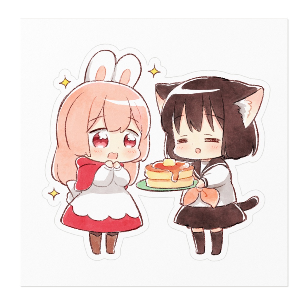 ふわみこはなステッカー