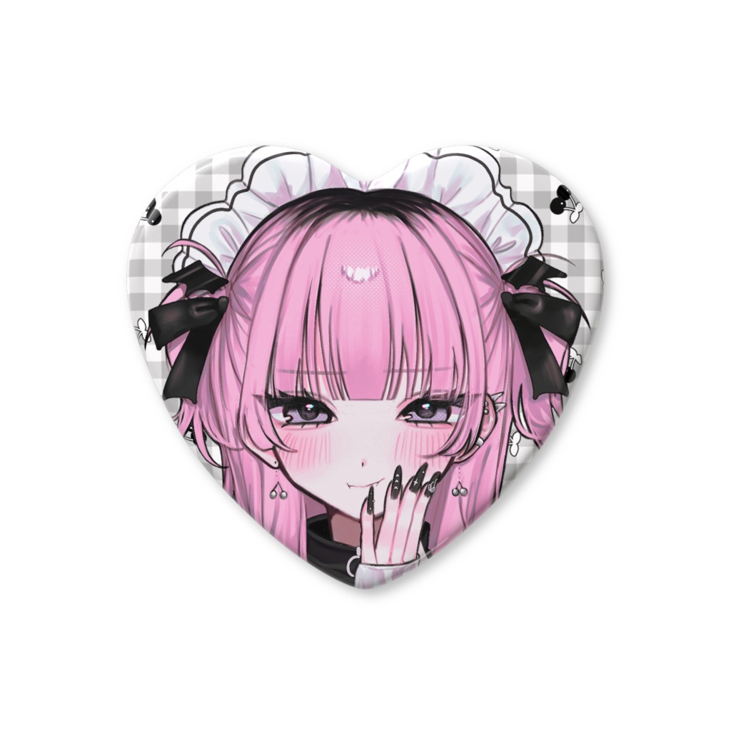ハート型缶バッジ-ももかちゃん-