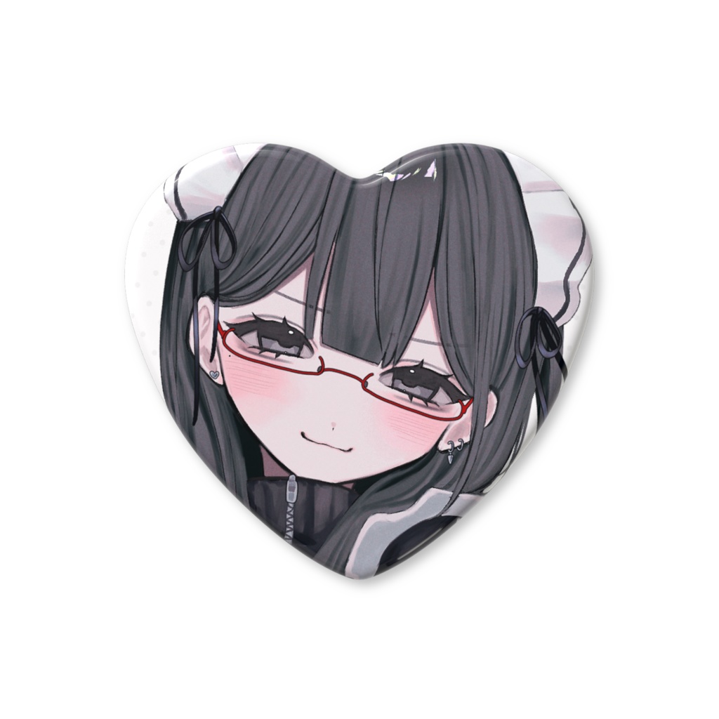 ハート型缶バッジ-気圧ちゃん②-