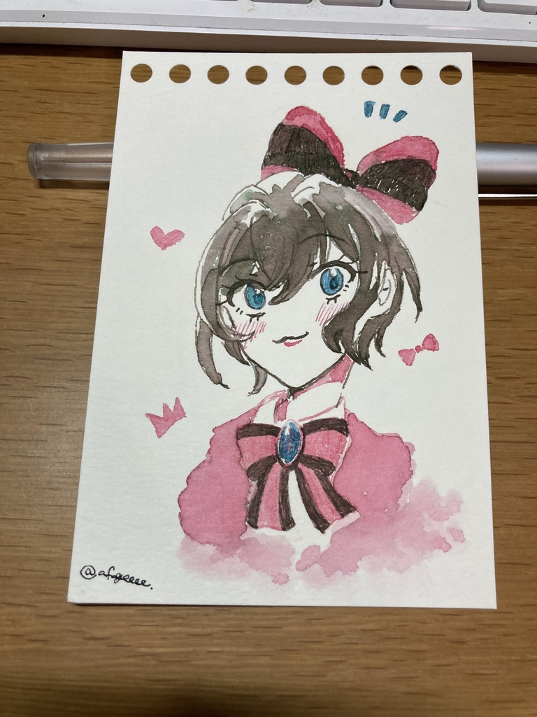 鈴原るる アナログイラストミニ原画