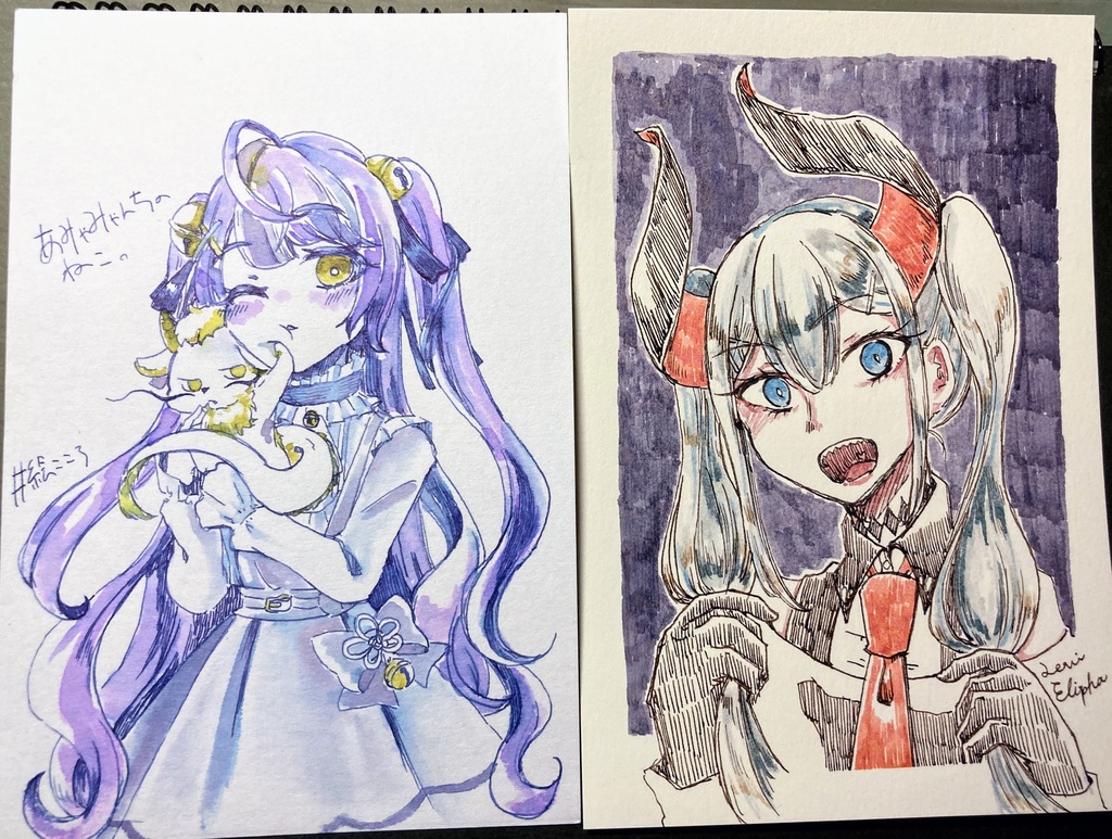 天宮こころ アナログイラストミニ原画