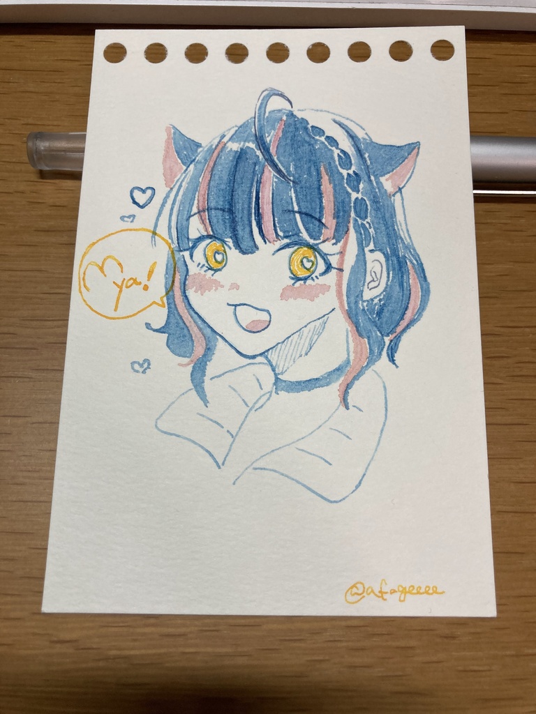 天宮こころ アナログイラストミニ原画