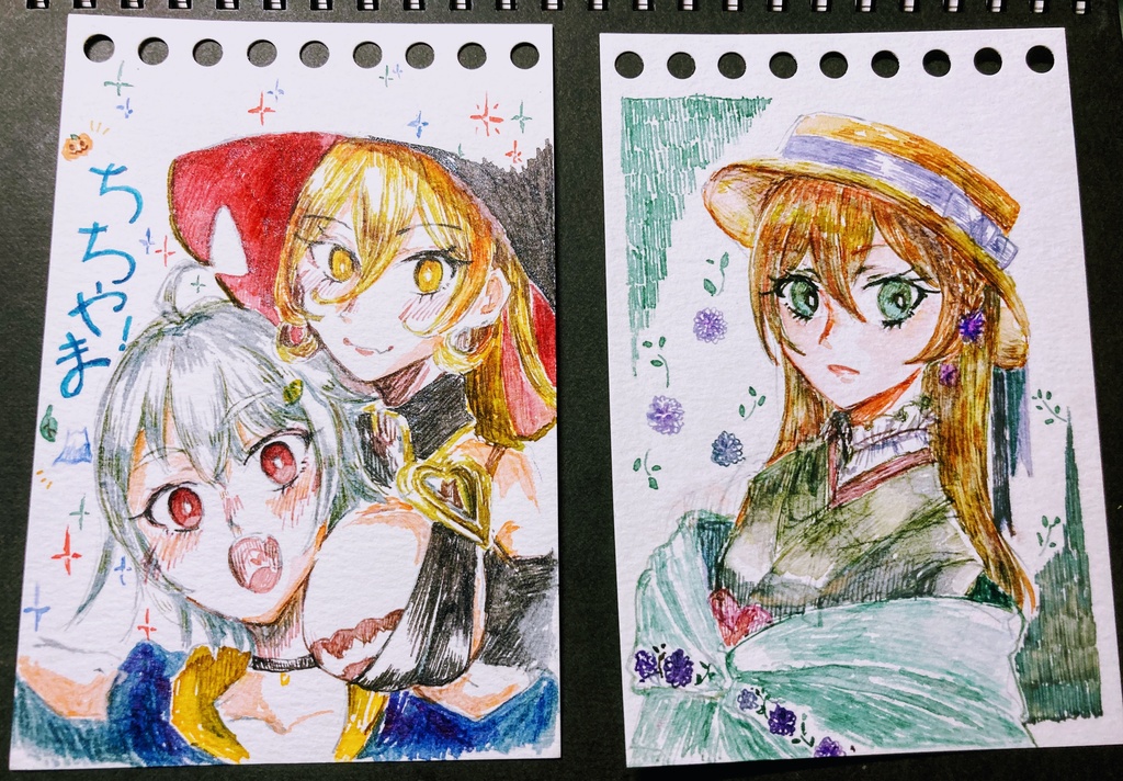 矢車りね アナログイラストミニ原画