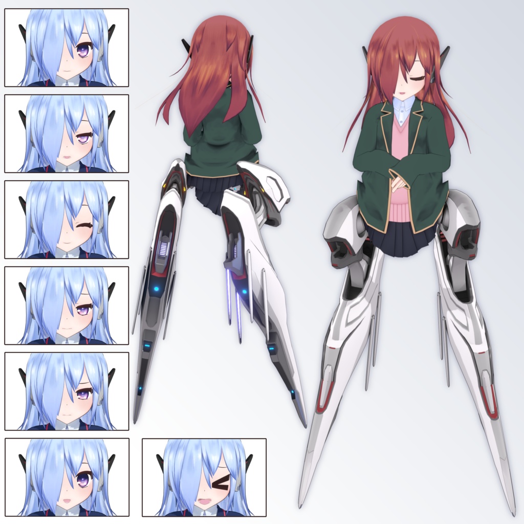 逆脚のトゥーリエ【オリジナル3Dモデル】