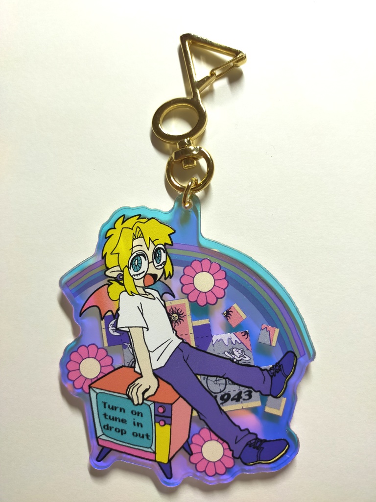 Turn on tune in drop out - Acrylic Keychain 70mm