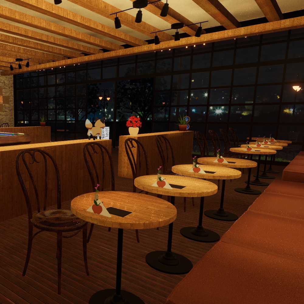 【VRChatワールドデータ販売】MyLittleRoom(202303) 街はずれの小さなストリートカフェ