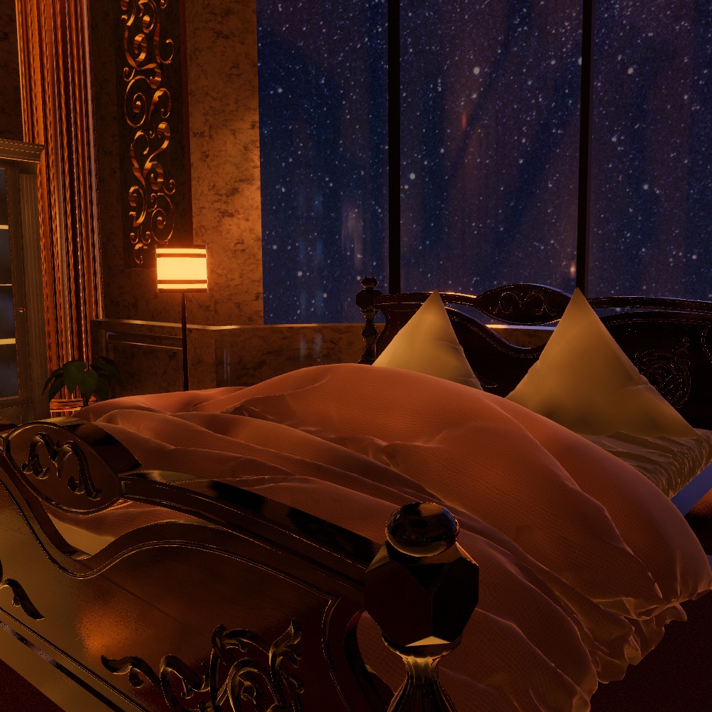 【VRChatワールドデータ販売】MyLittleRoom(202304) 荘厳に煌めく金の洋館