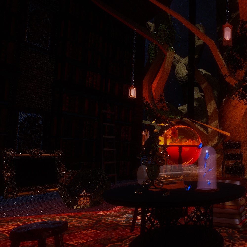 【VRChatワールドデータ販売】MyLittleRoom(202309) 世界樹を望む寝室