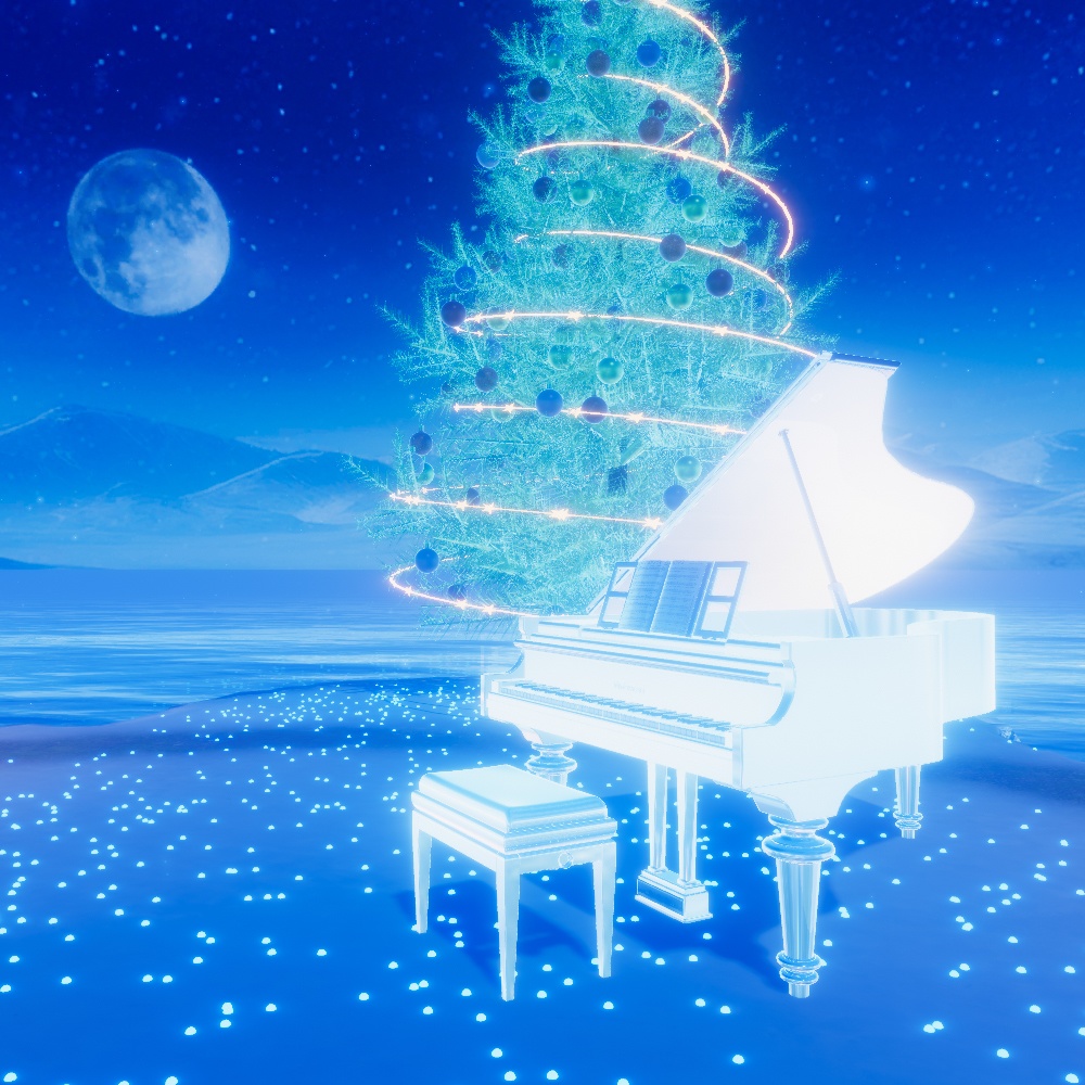 【VRChatワールドデータ販売】MyLittleRoom(202312) 夢の世界の少女のクリスマスログハウス