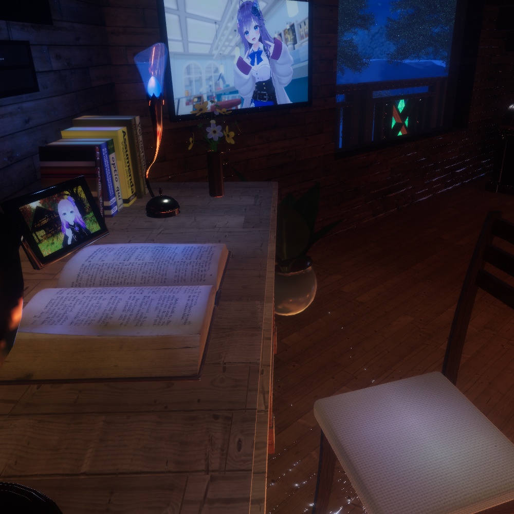 【VRChatワールドデータ販売】MyLittleRoom(202312) 夢の世界の少女のクリスマスログハウス