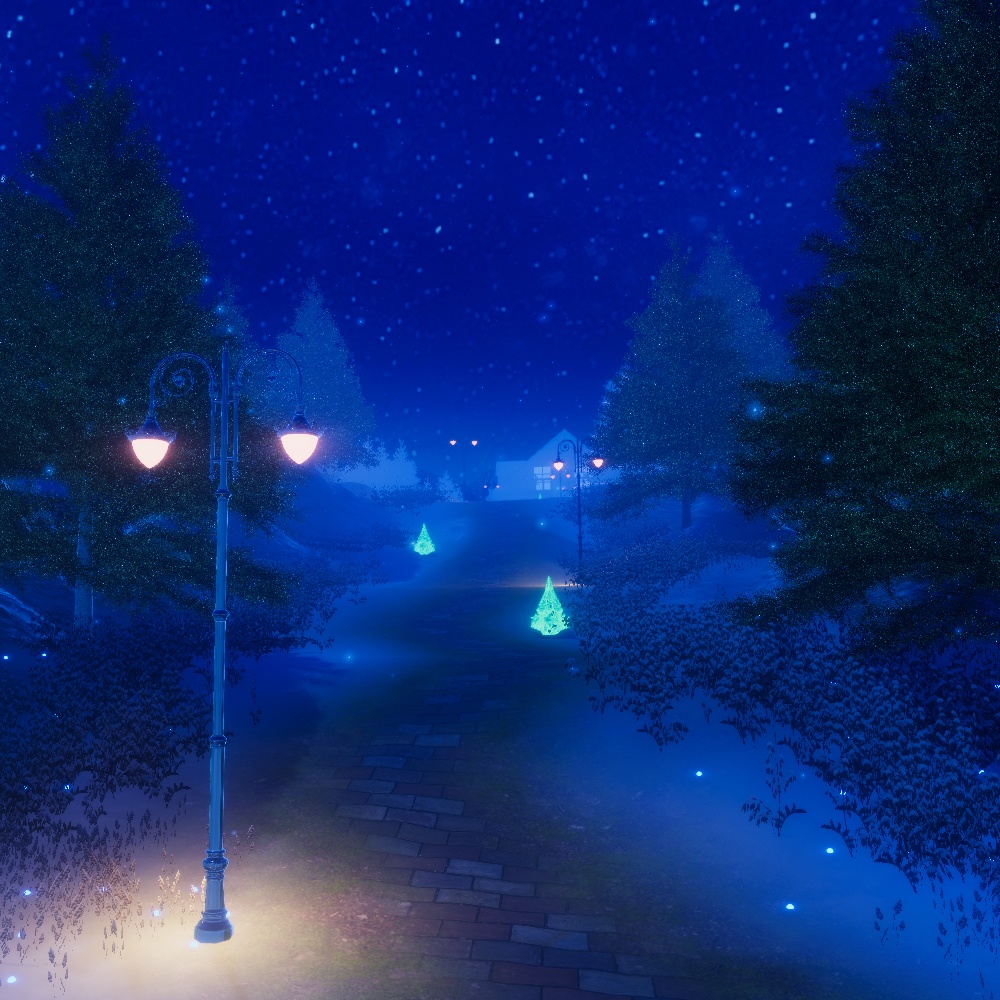 【VRChatワールドデータ販売】MyLittleRoom(202312) 夢の世界の少女のクリスマスログハウス