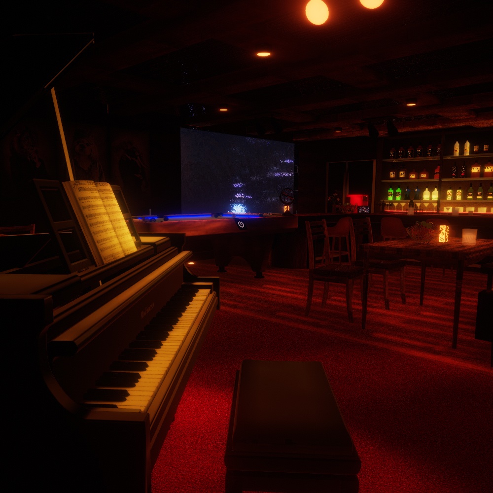 【VRChatワールドデータ販売】MyLittleRoom(202303) オーセンティック地下BAR