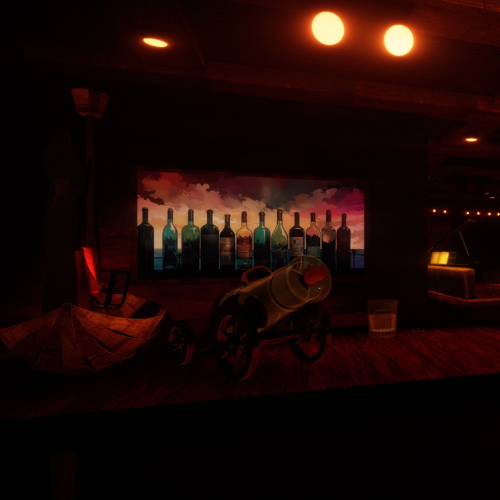 【VRChatワールドデータ販売】MyLittleRoom(202303) オーセンティック地下BAR