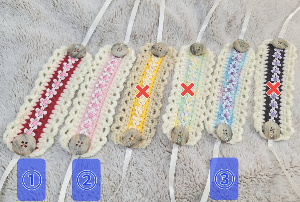 【ぬい用】毛糸ヘッドドレス