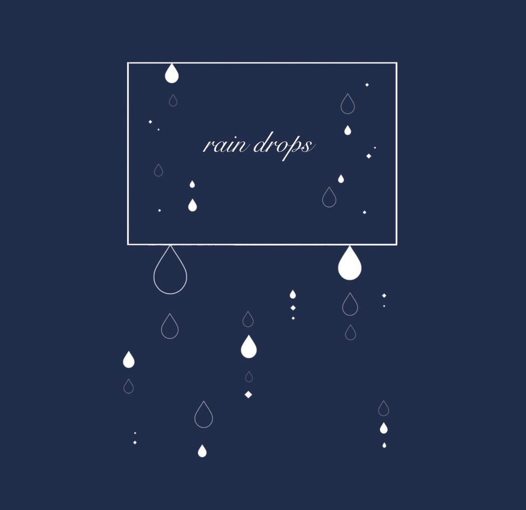 ポーチ rain drops