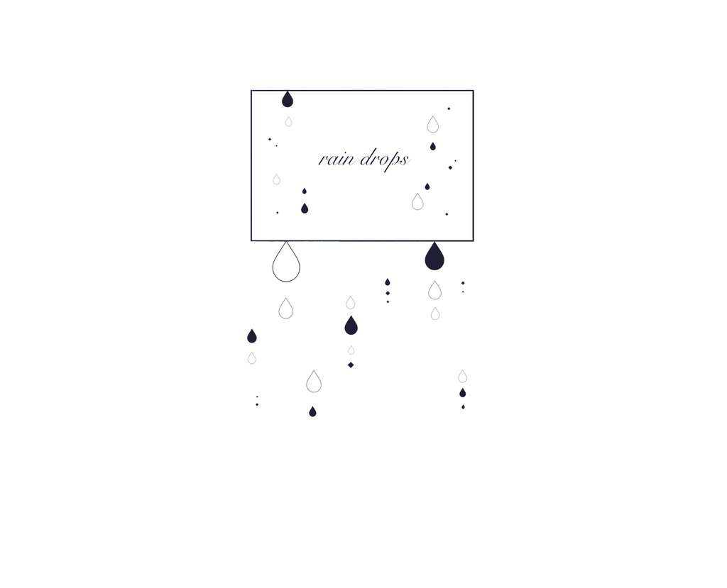 トートバック Mサイズ rain drops