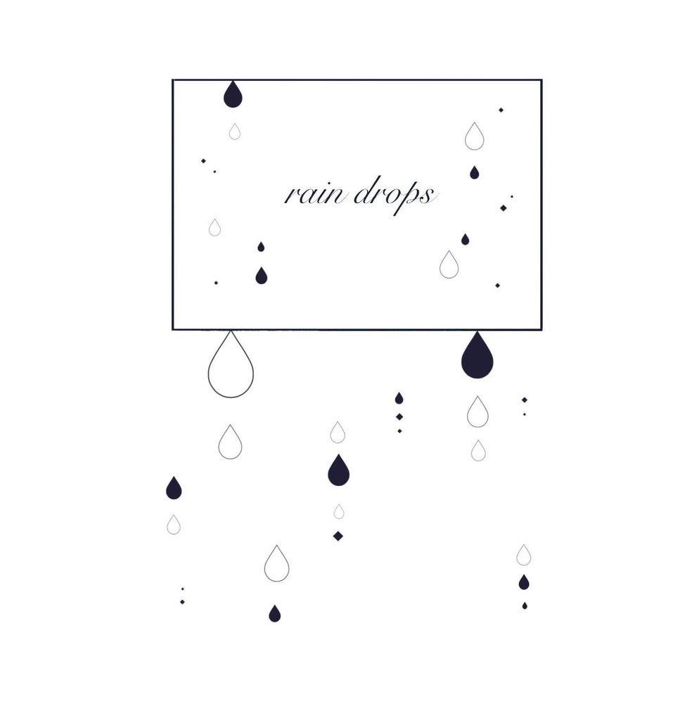 トートバック Lサイズ rain drops