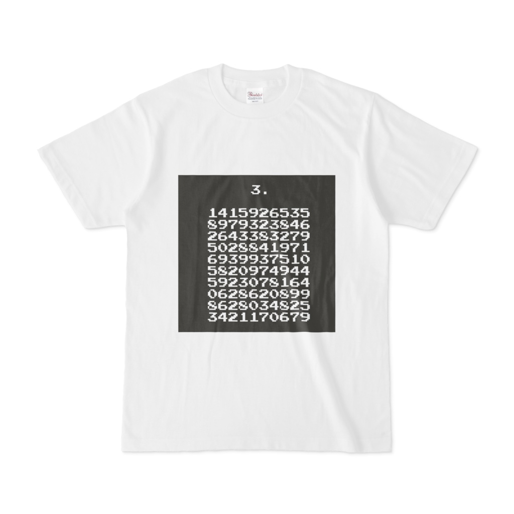 円周率Tシャツ（黒）