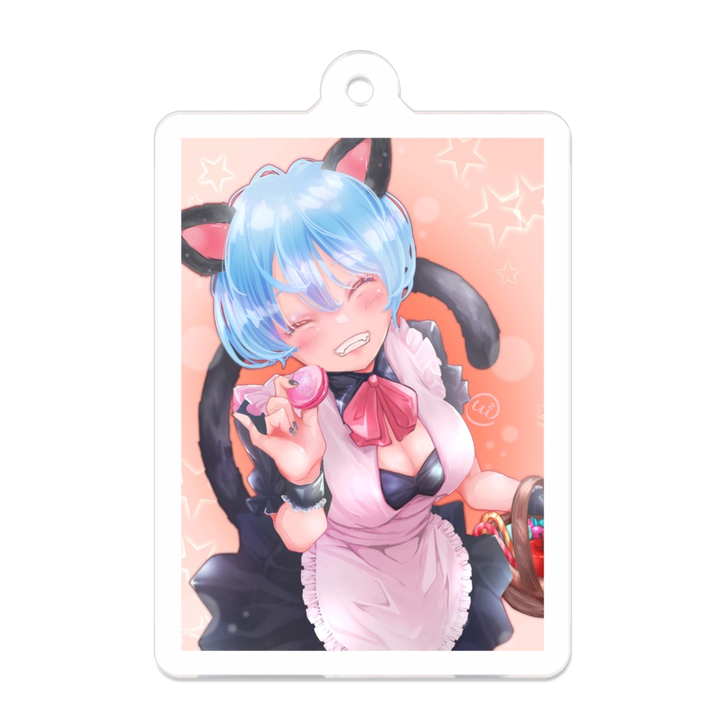 藍上うい猫耳メイドver.アクリルキーホルダー