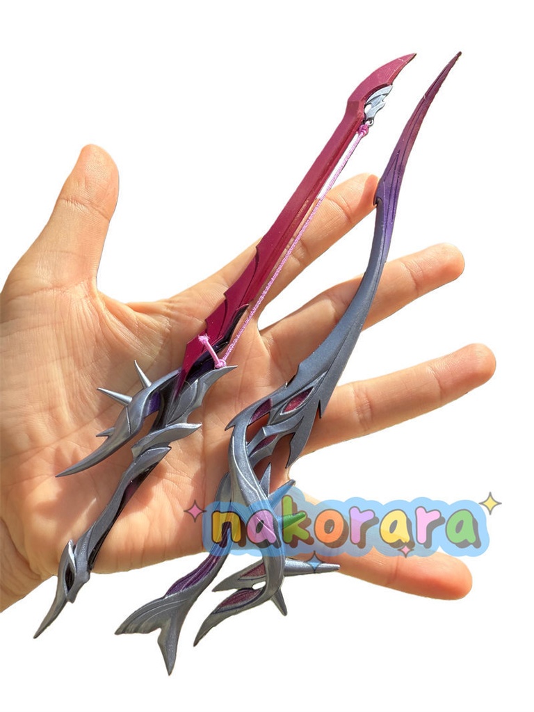 Nakorara 崩壊スターレイル セイレンス コスプレ 琴剣 弓剣 モチーフ武器 22㎝ ダイキャスト製 ミニチュア レプリカ アクセサリー