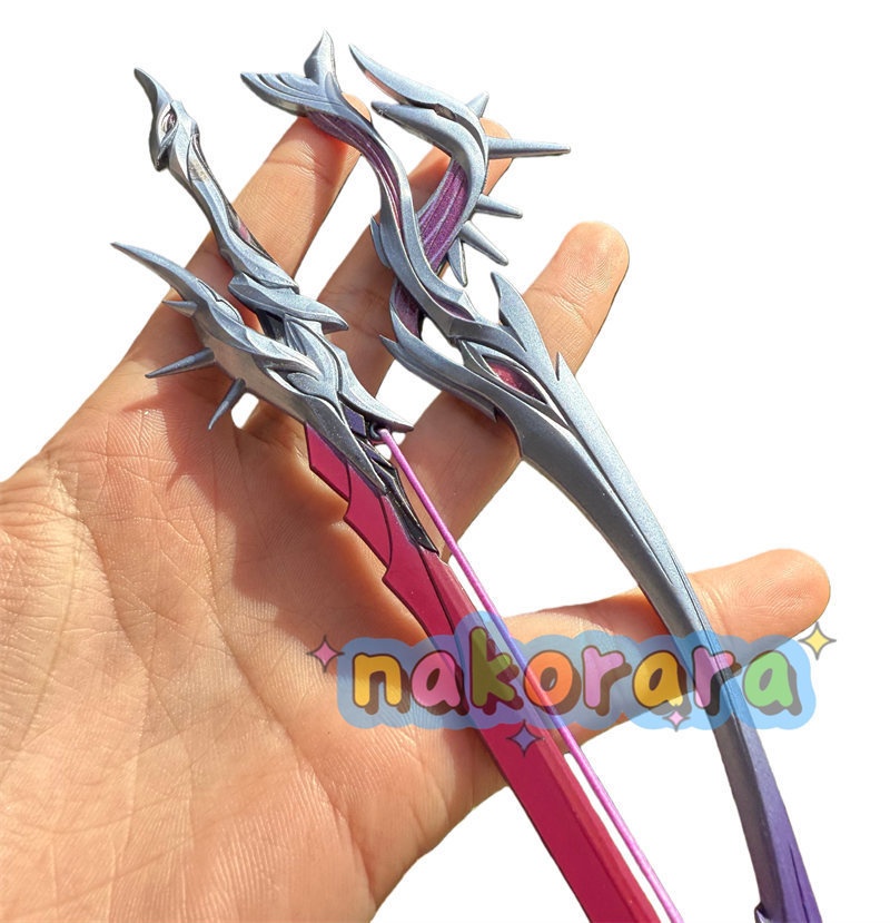 Nakorara 崩壊スターレイル セイレンス コスプレ 琴剣 弓剣 モチーフ武器 22㎝ ダイキャスト製 ミニチュア レプリカ アクセサリー
