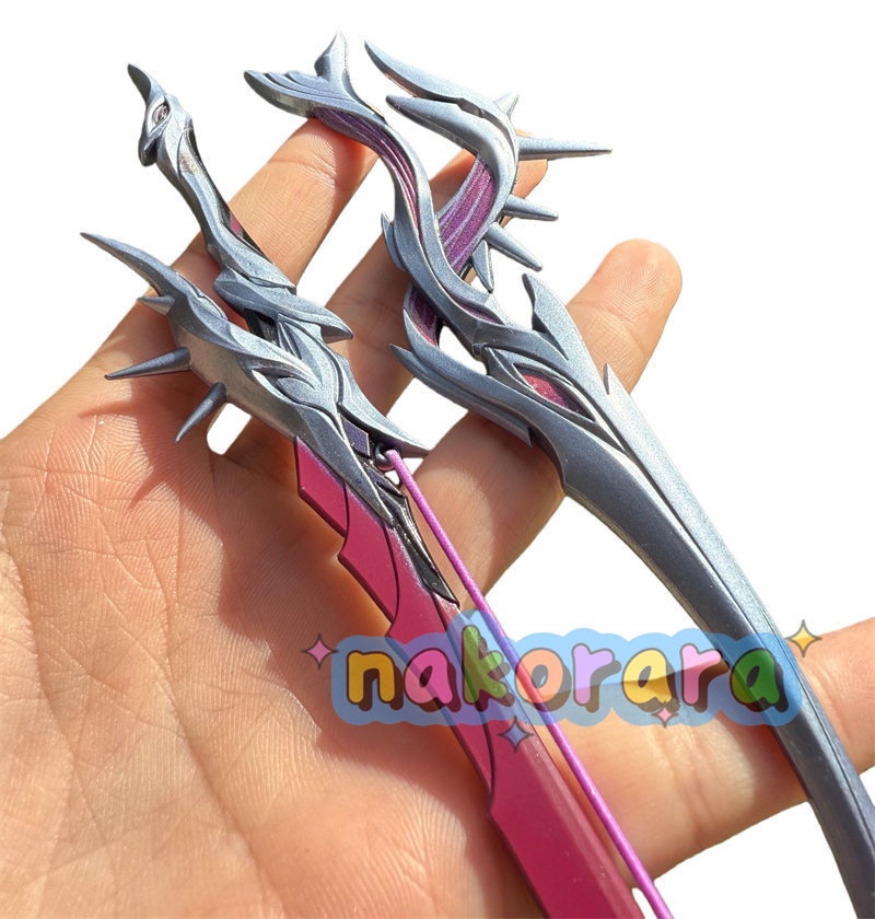 Nakorara 崩壊スターレイル セイレンス コスプレ 琴剣 弓剣 モチーフ武器 22㎝ ダイキャスト製 ミニチュア レプリカ アクセサリー