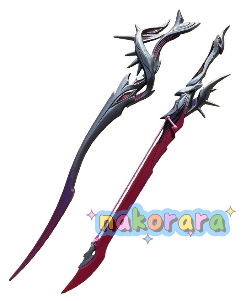 Nakorara 崩壊スターレイル セイレンス コスプレ 琴剣 弓剣 モチーフ武器 22㎝ ダイキャスト製 ミニチュア レプリカ アクセサリー