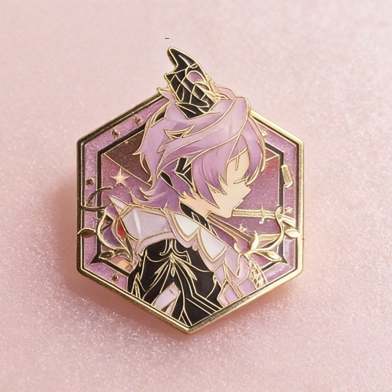 Nakorara　原神　ドゥリン　プレゼント」可愛い　紫色　炎　印象グッズ　同人イベント　缶バッジ　萌えグッズ　アクセサリー　おもちゃ　装備品