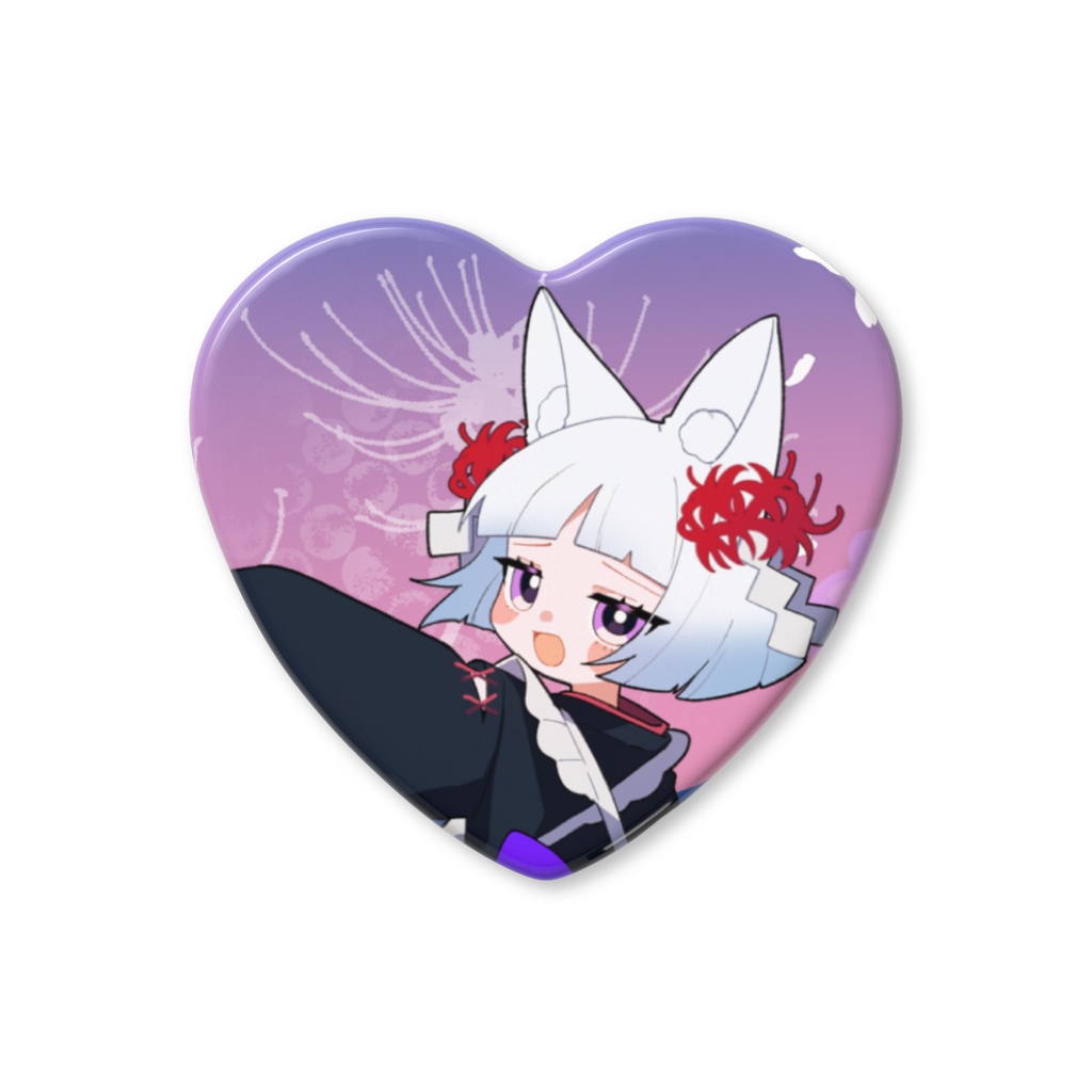👻ハート缶バッジ