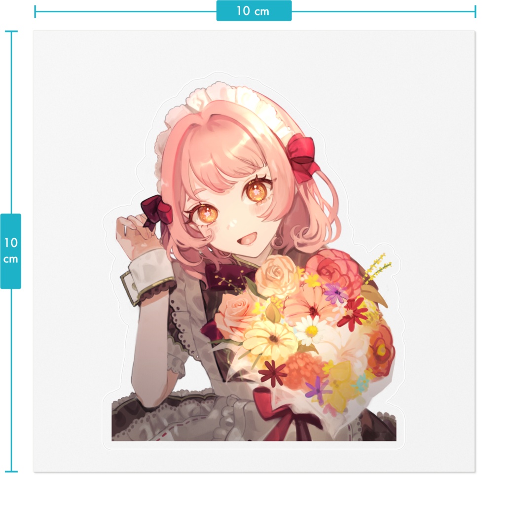 加加阿シュクル2周年記念イラストステッカー(クリア)