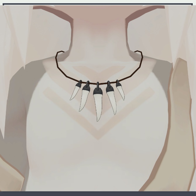 【ちびとら・フォシュニア対応】牙のネックレス