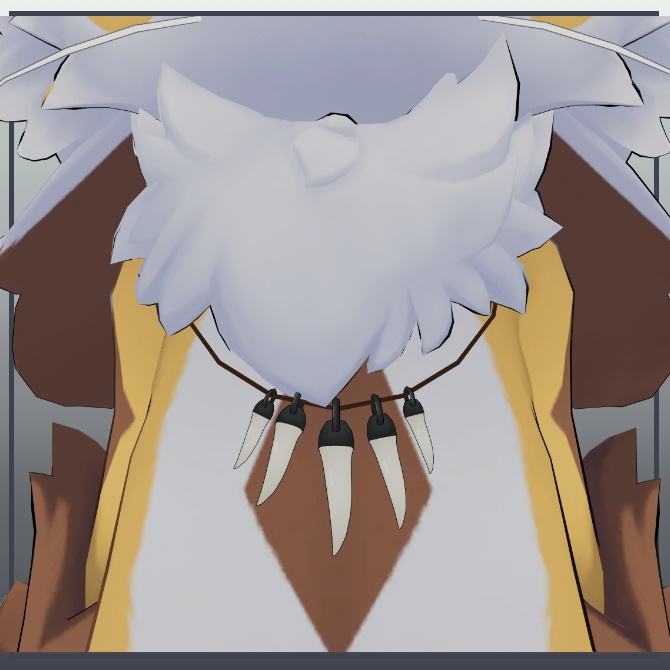 【ちびとら・フォシュニア対応】牙のネックレス