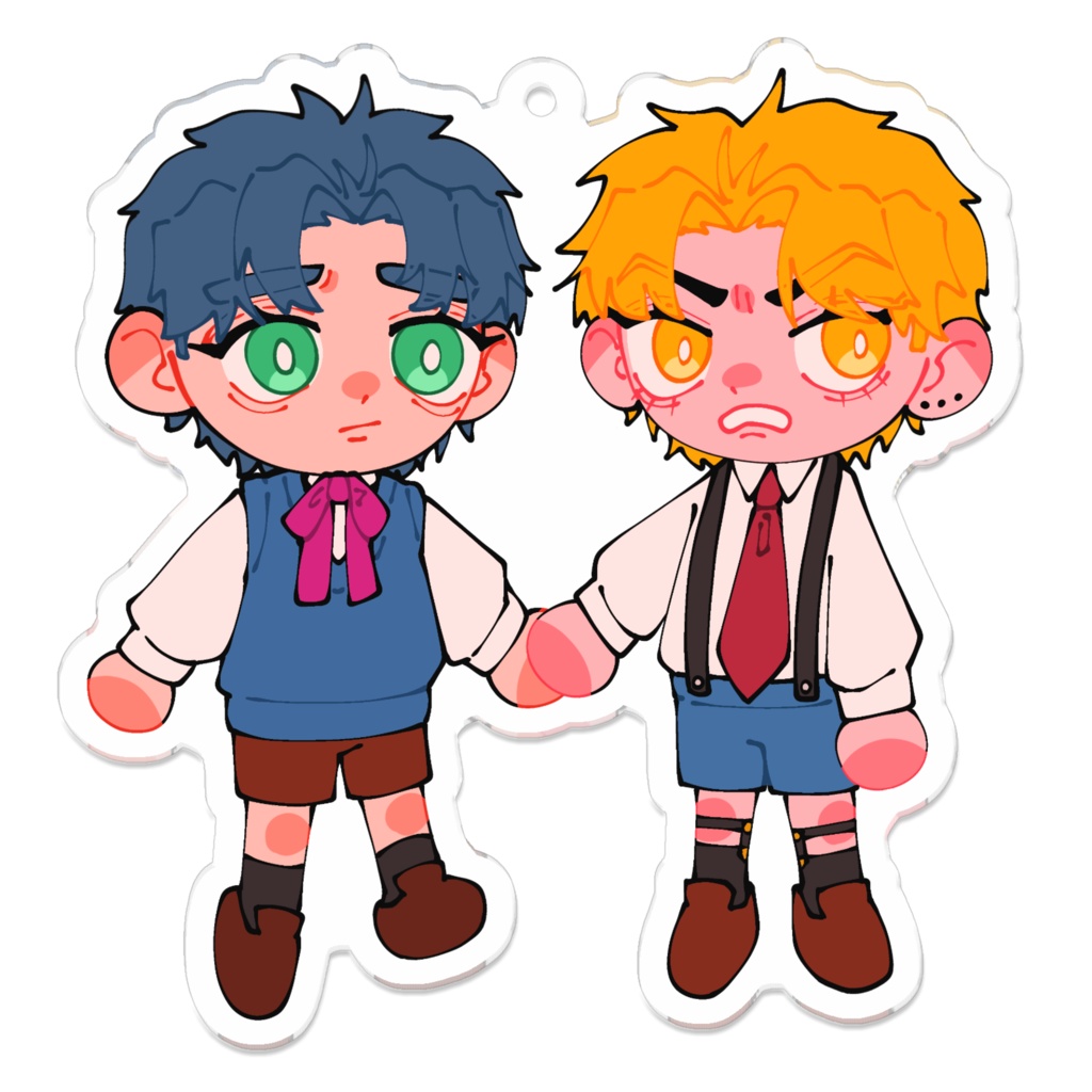 嫌々手を繋がされてるはじふたアクキー