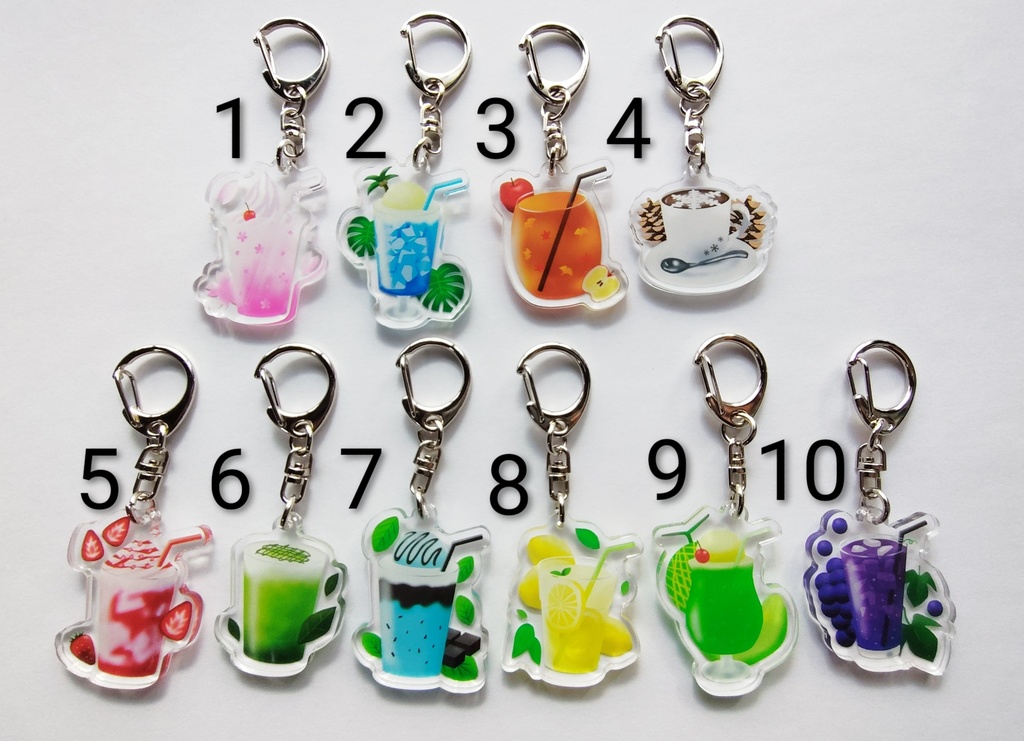 「いつでも喫茶」ドリンクアクリルキーホルダー