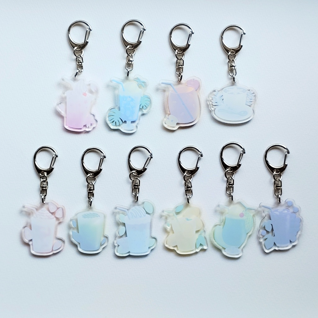 「いつでも喫茶」ドリンクアクリルキーホルダー