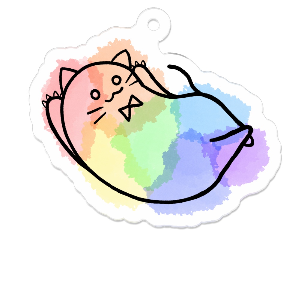 虹ストレッチ猫です